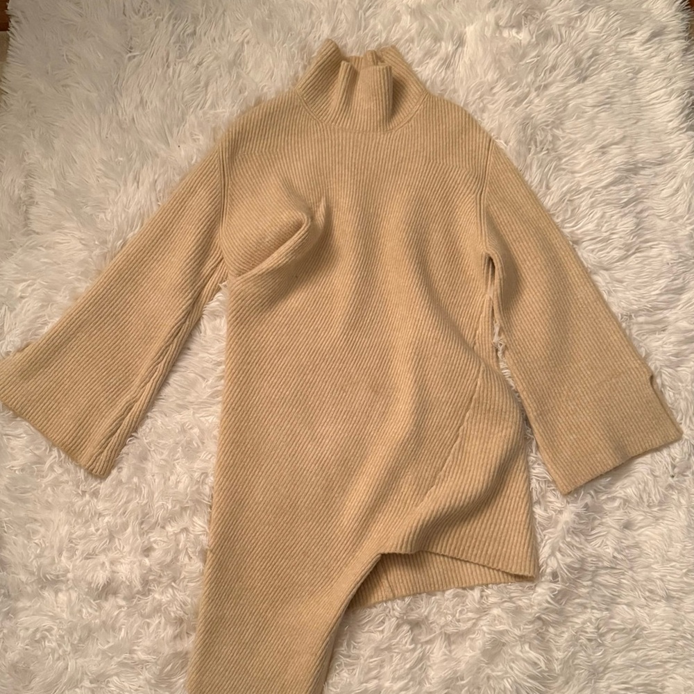 Cult Gaia Tan Women's Turtleneck Sweater
